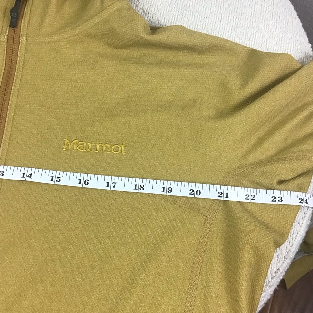 Marmot Zip Front Hoodie Mustard Yellow Men’s Size Large - Picture 5 of 10
